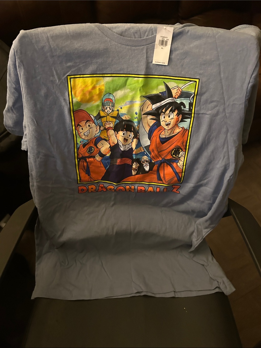 Old Navy Light Blue Dragon Ball Z Graphic Tee